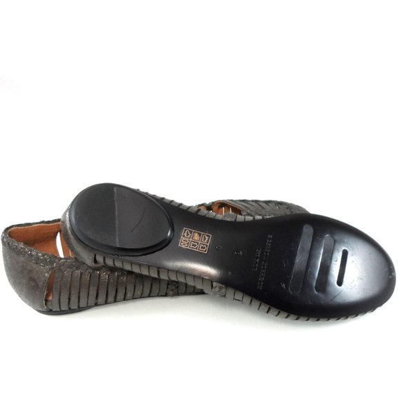 NIB$350 Sigerson Morrison Brian Woven Leather Cut-out Straps Ballet Flats 6 - Picture 11 of 14